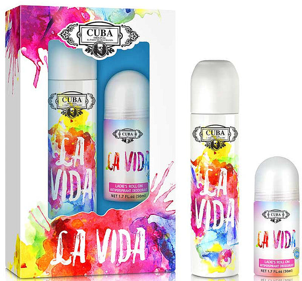 Estuche Cuba La Vida Edp 100ml + Roll On 50ml Mujer