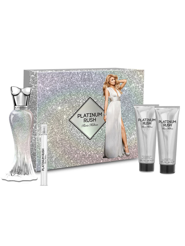 Estuche Paris Hilton Platinum Rush EDP 100 ML + Regalos Mujer